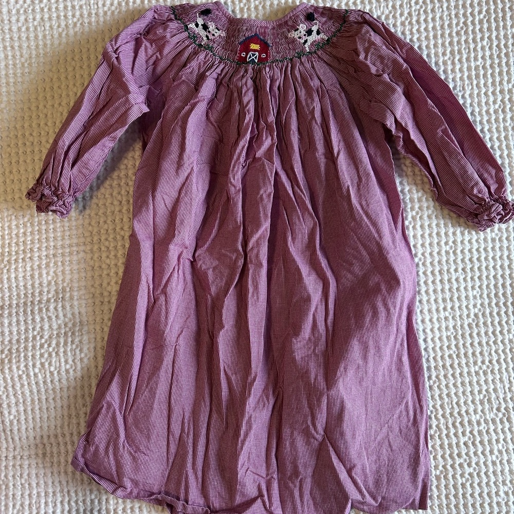 Smocked farm dress
